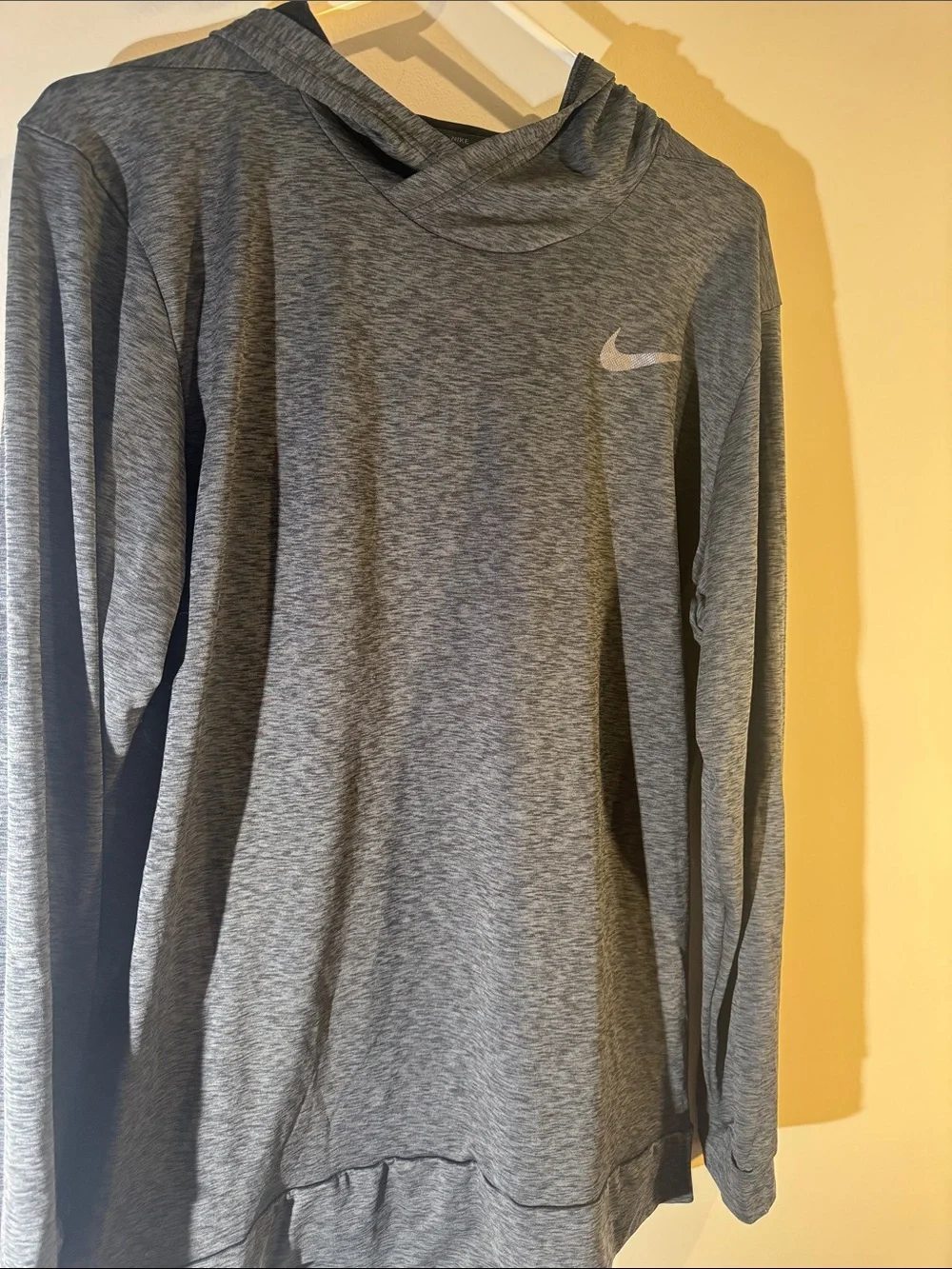Nike Men's Long Sleeve Hooded Performance Tee - Dark Gray